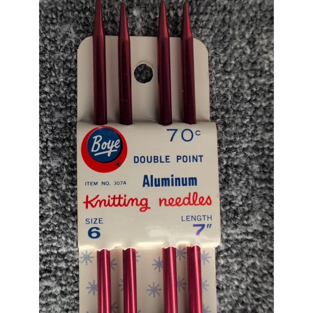 Vtg Boye aluminum knitting‎ needle lot 7